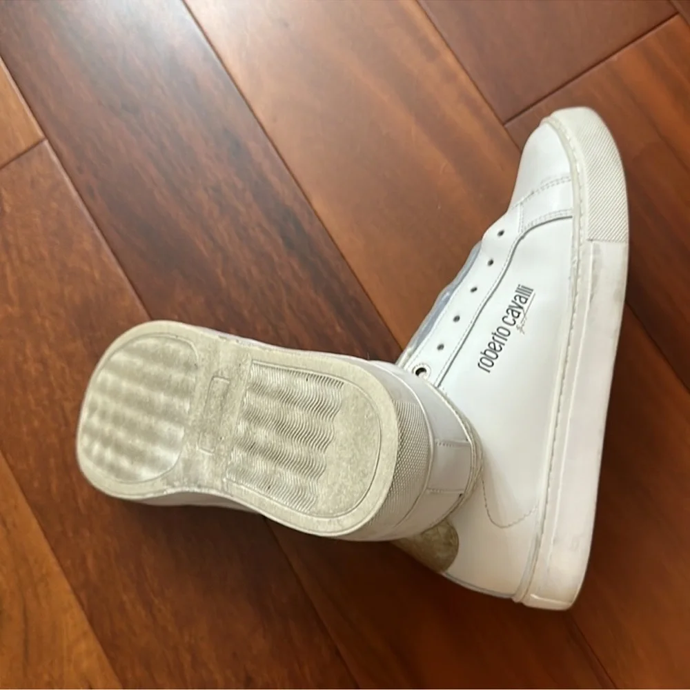 Roberto Cavalli low top white sneaker